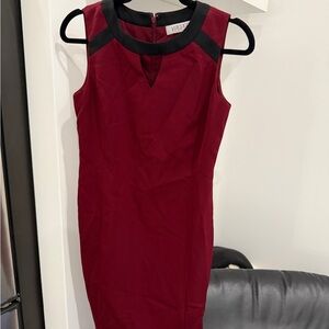Maroon and Black Dress